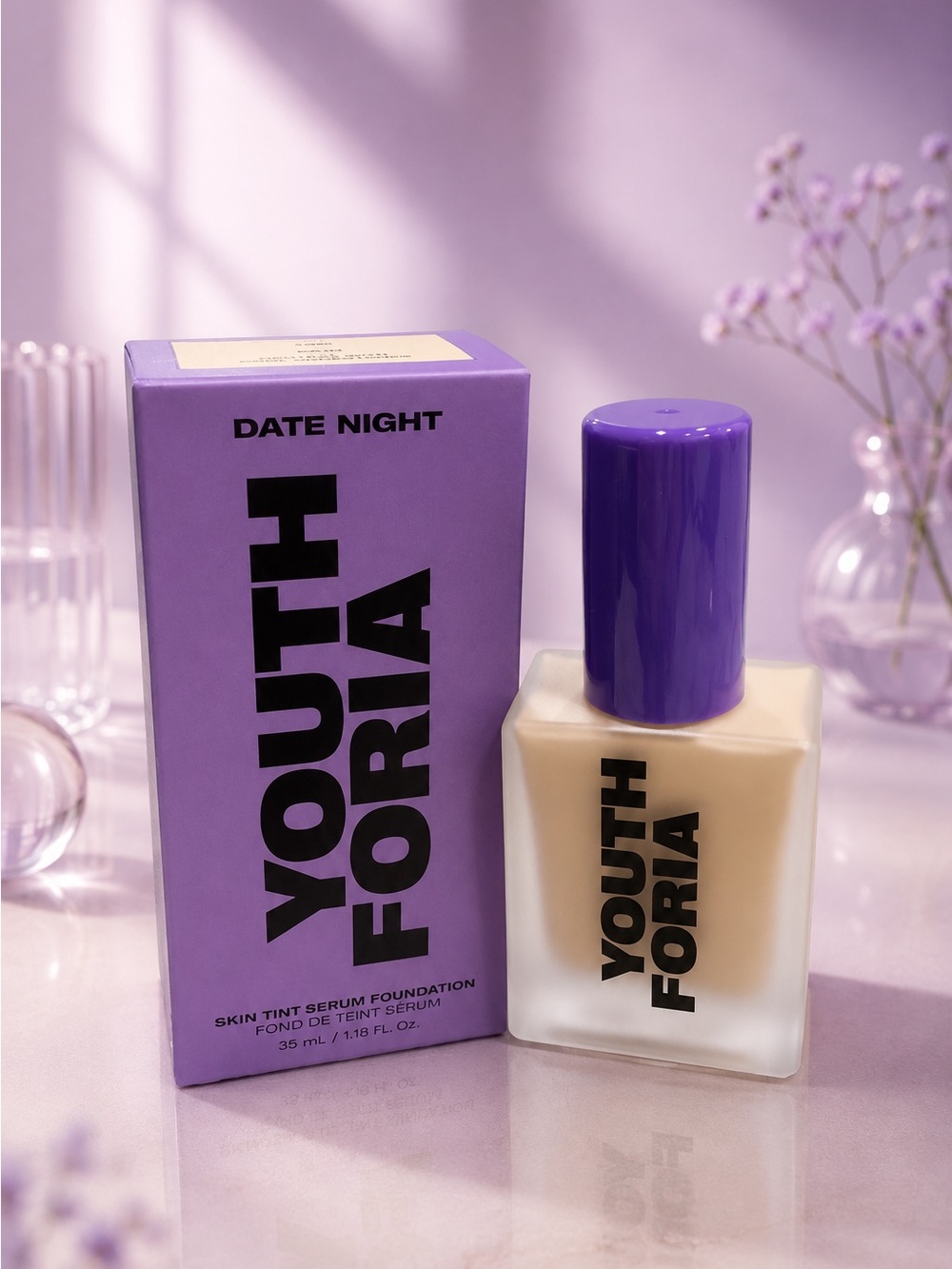 Date Night Youth Foria Skin Tint Serum Foundation - Light Shade